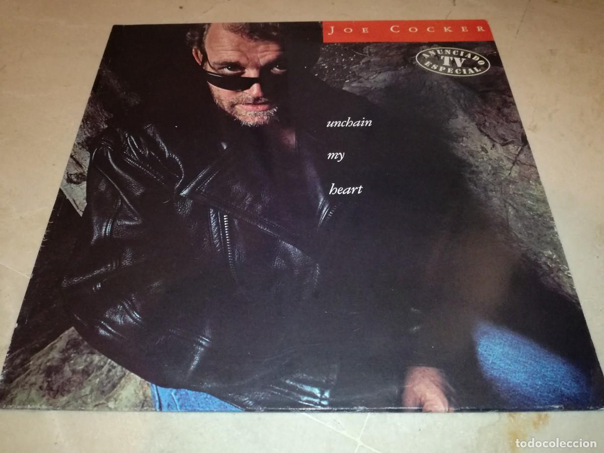 Discos de vinilo: JOE COCKER-UNCHAIN MY HEART-ORIGINAL ESPA&Ntilde;OL 1987-VINILO EN EXCELENTE ESTADO