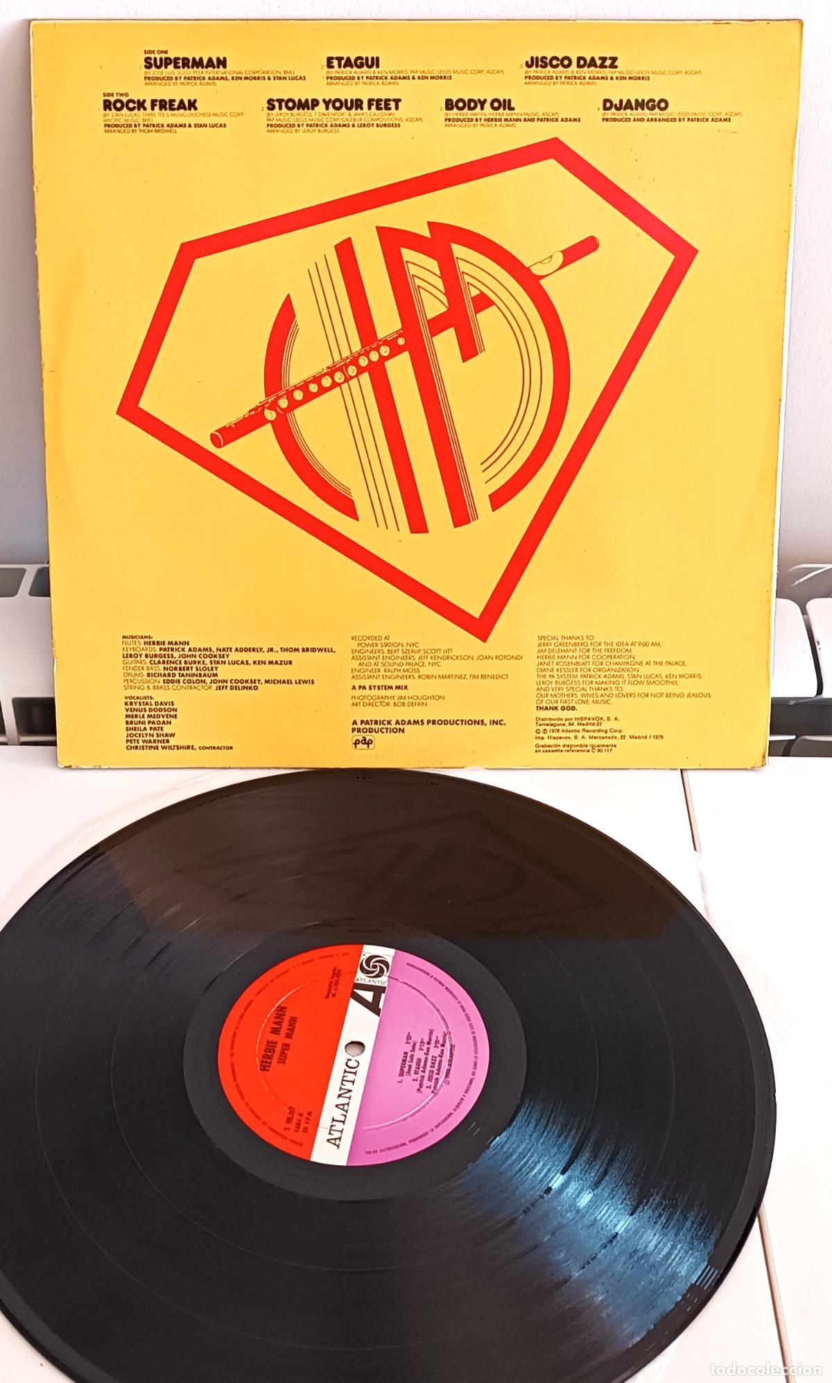 Discos de vinilo: HERBIE MANN - SUPER MANN ATLANTIC - 1979 - Foto 2