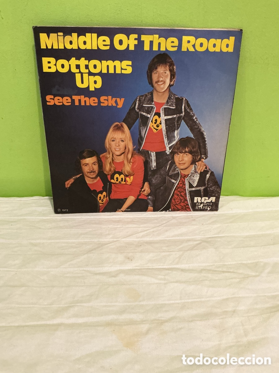 Discos de vinilo: MIDDLE OF THE ROAD &ndash; BOTTOMS UP &ndash; SINGLE VINILO 1972