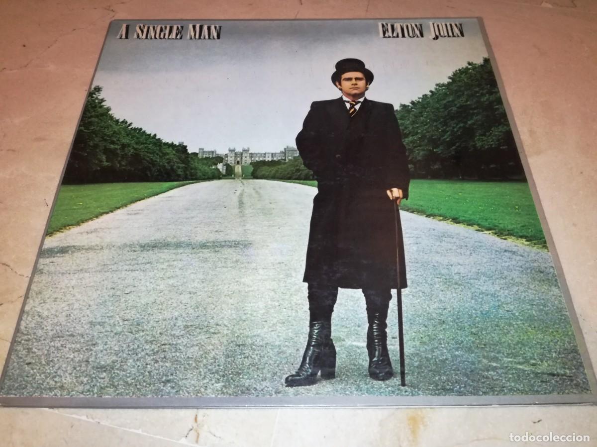 Discos de vinilo: ELTON JOHN-A SINGLE MAN-GATEFOLD-CONTIENE ENCARTE-ORIGINAL ESPA&Ntilde;OL 1978-EN BUEN ESTADO