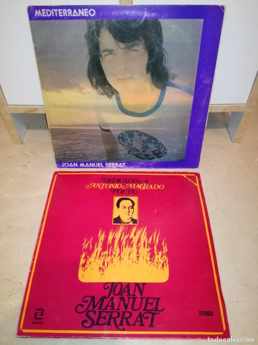 Discos de vinilo: LOTE DE 2 LPs DE JOAN MANUEL SERRAT-MEDITERRANEO Y DEDICADO A ANTONIO MACHADO