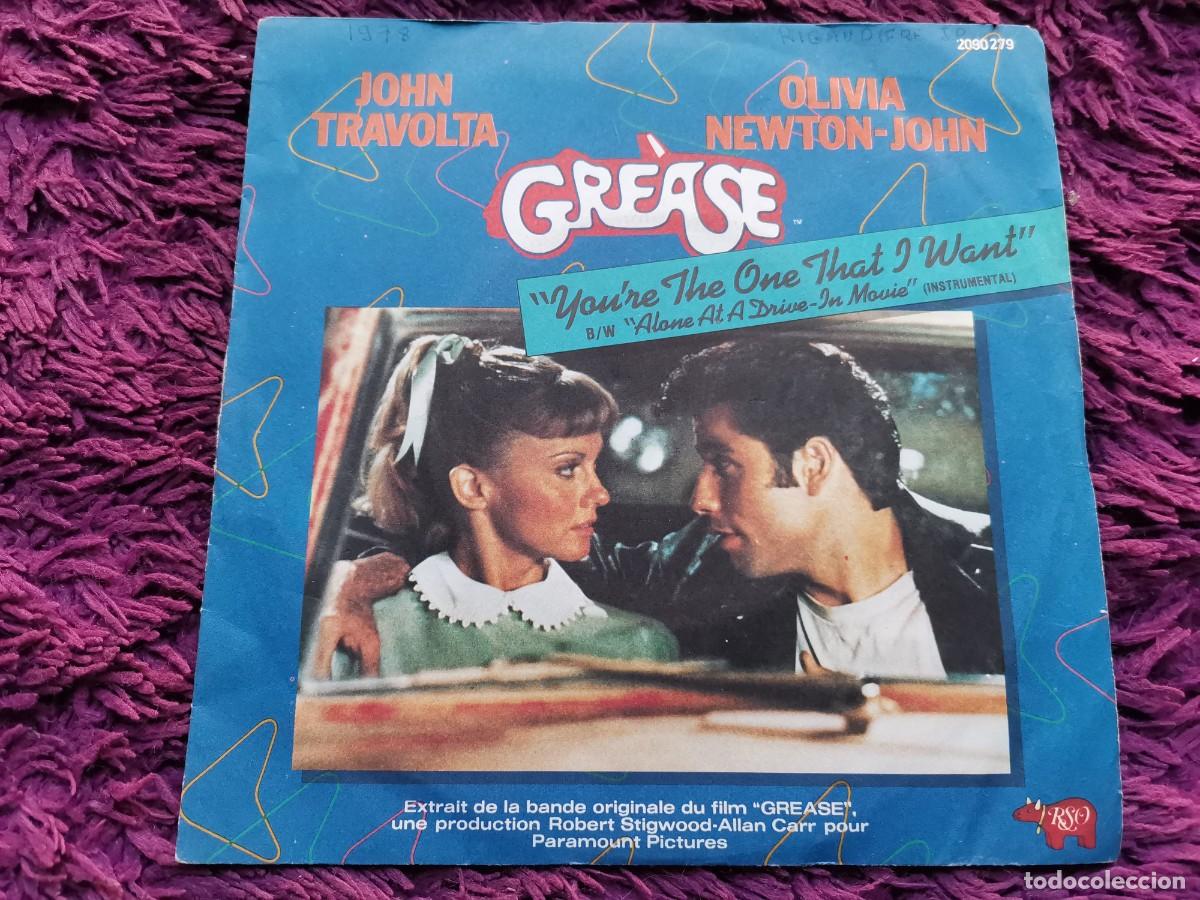 Discos de vinilo: John Travolta / Olivia Newton-John &ndash; You're The One That I Want Vinilo 7&rdquo; Single 1978 France 2090279
