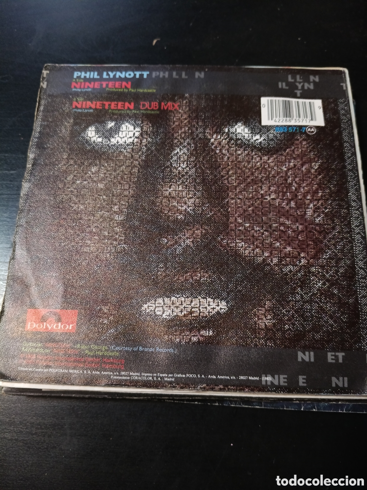Discos de vinilo: Phil Lynott &ndash; Nineteen. Vinilo 7&rdquo; single 1985 Espa&ntilde;a - Foto 2