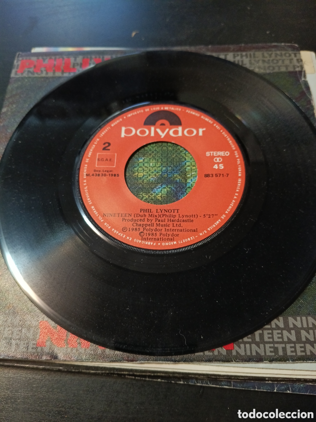Discos de vinilo: Phil Lynott &ndash; Nineteen. Vinilo 7&rdquo; single 1985 Espa&ntilde;a - Foto 4