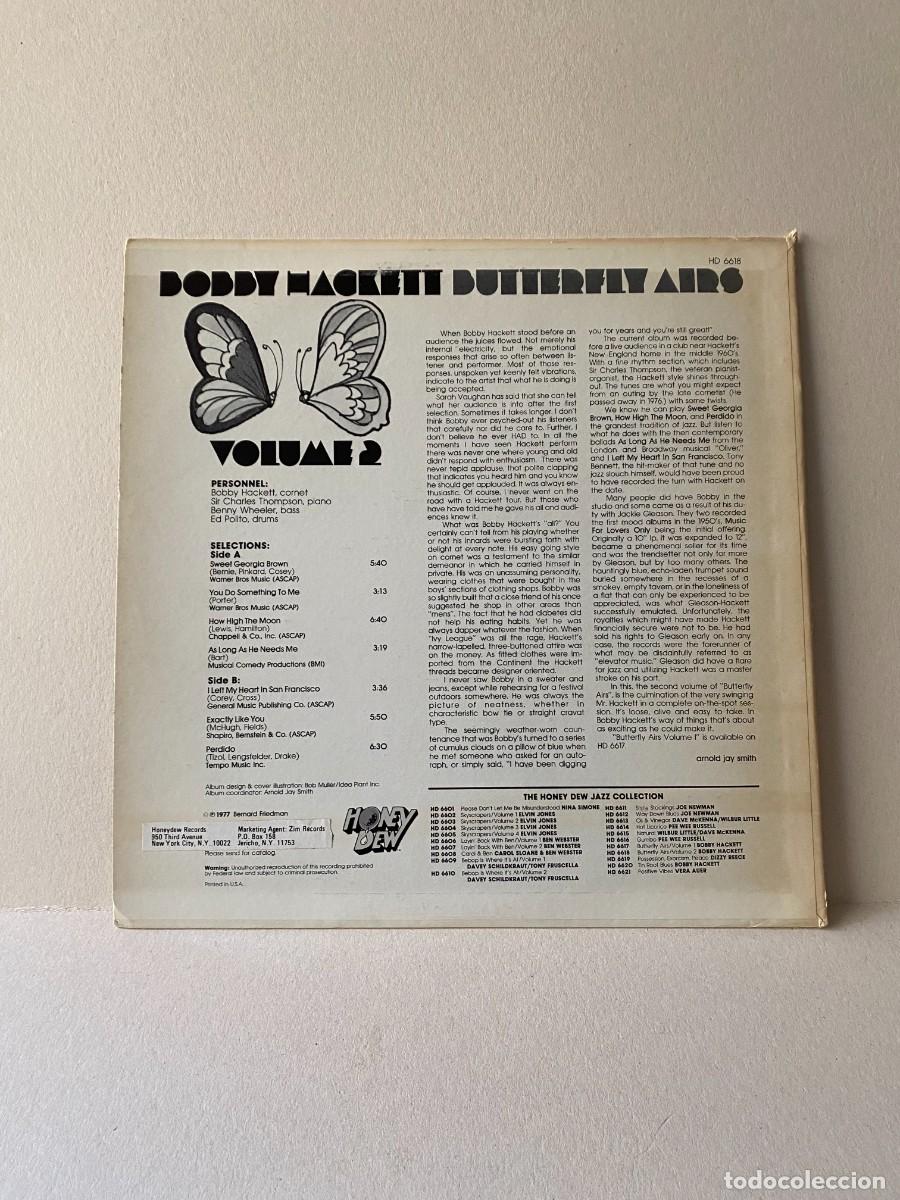 Discos de vinilo: Bobby Hackett - Butterfly Airs - Volume 2 (LP) - Foto 2