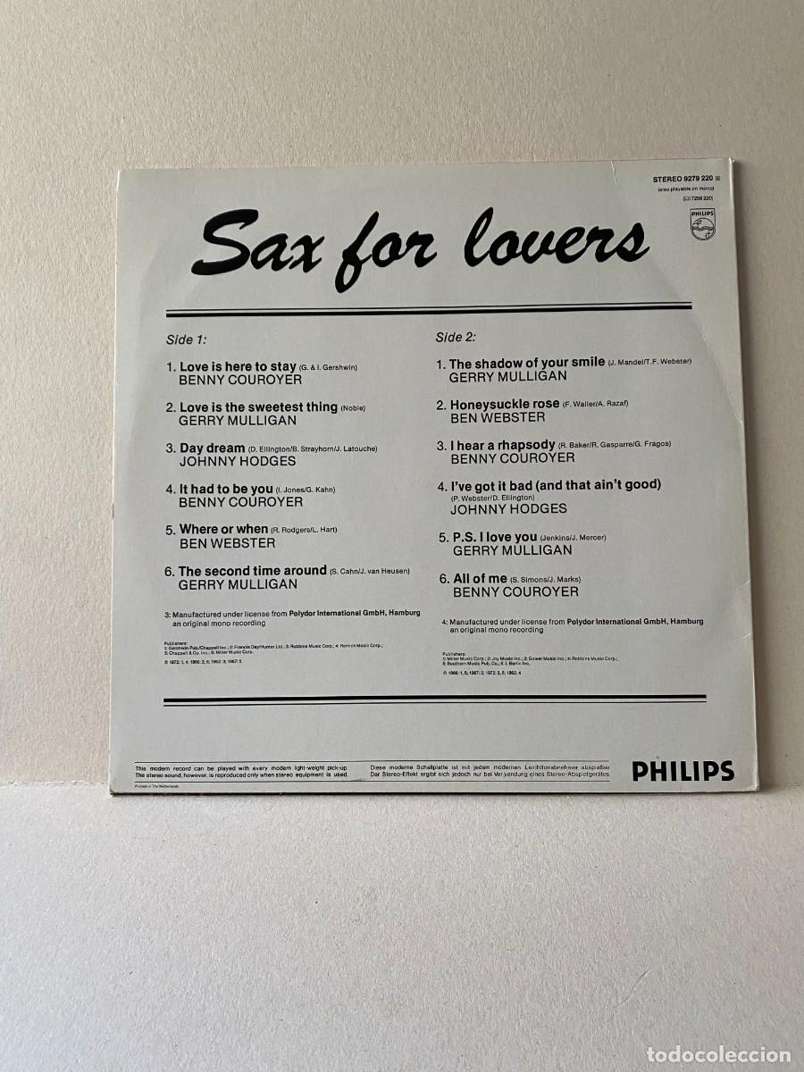 Discos de vinilo: Varios - Sax For Lovers (LP) - Foto 2
