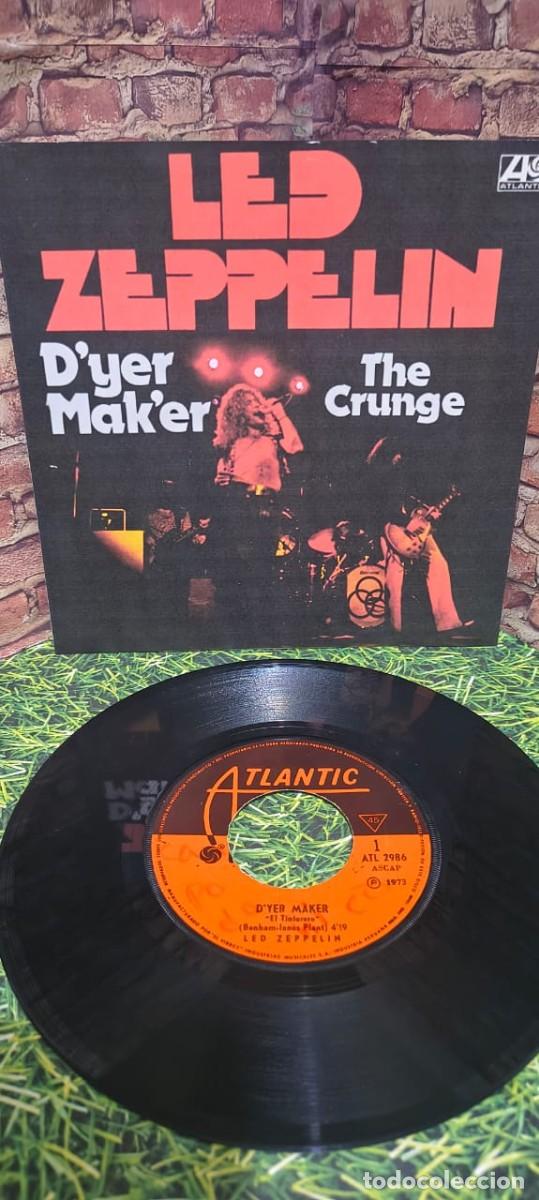 Discos de vinilo: Led Zeppelin &rdquo;D&acute;yer M&acute;ker&rdquo; single edicion peruana