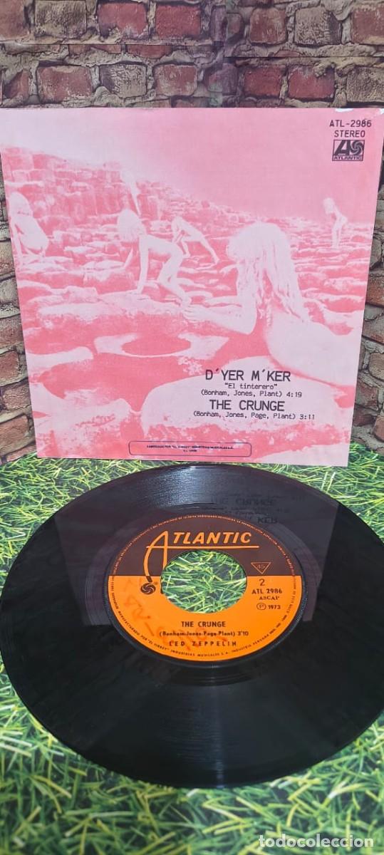 Discos de vinilo: Led Zeppelin &rdquo;D&acute;yer M&acute;ker&rdquo; single edicion peruana - Foto 2