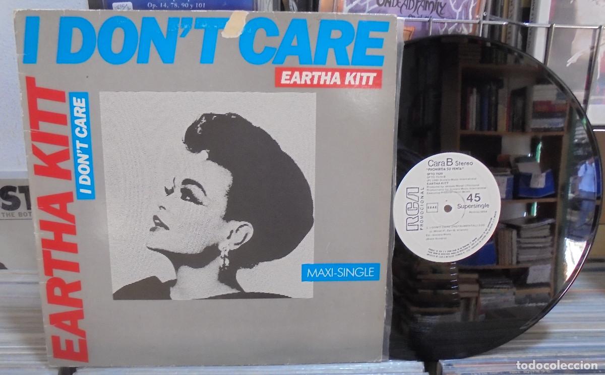 Vinyl-Schallplatten: Eartha Kitt. I don't care. RCA 1986 -- Maxi-single