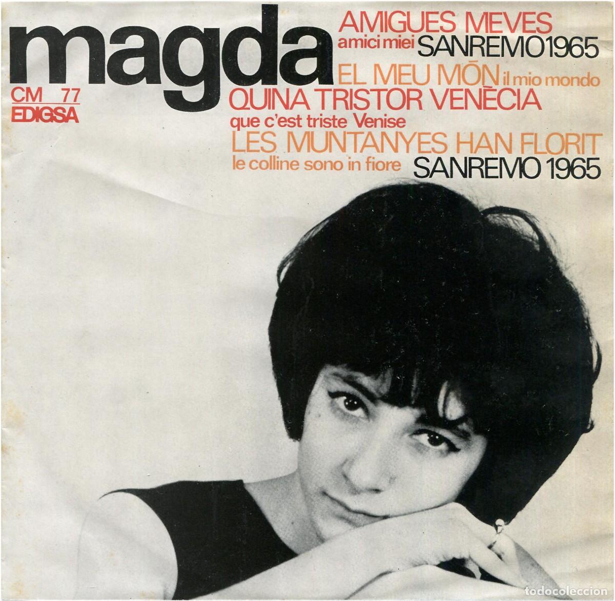 Discos de vinilo: Magda - Sanremo 1965 - EP Spain 1965 - Edigsa CM 77 - VG+/VG+