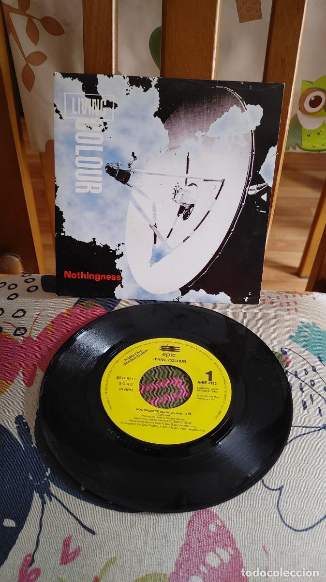 Discos de vinilo: LIVING COLOUR-SINGLE NOTHINGNESS-PROMO UNA CARA
