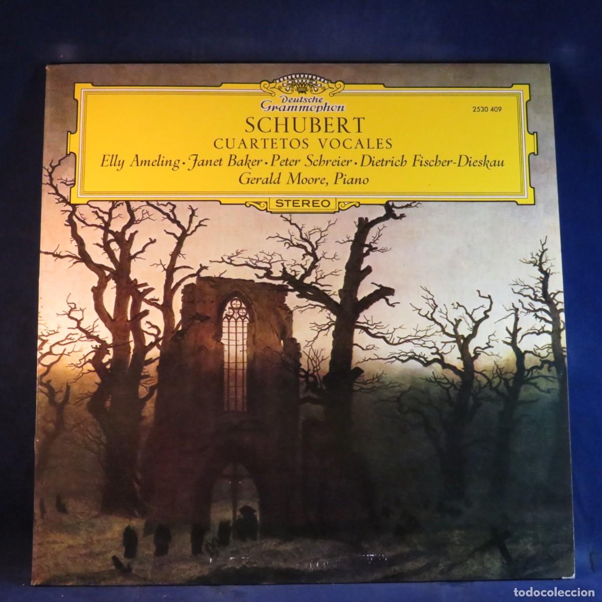 Discos de vinilo: SCHUBERT, AMELING, BAKER, SCHREIER, FISCHER-DIESKAU, MOORE - VOKALQUARTETTE &bull; CUARTETOS VOCALES - LP