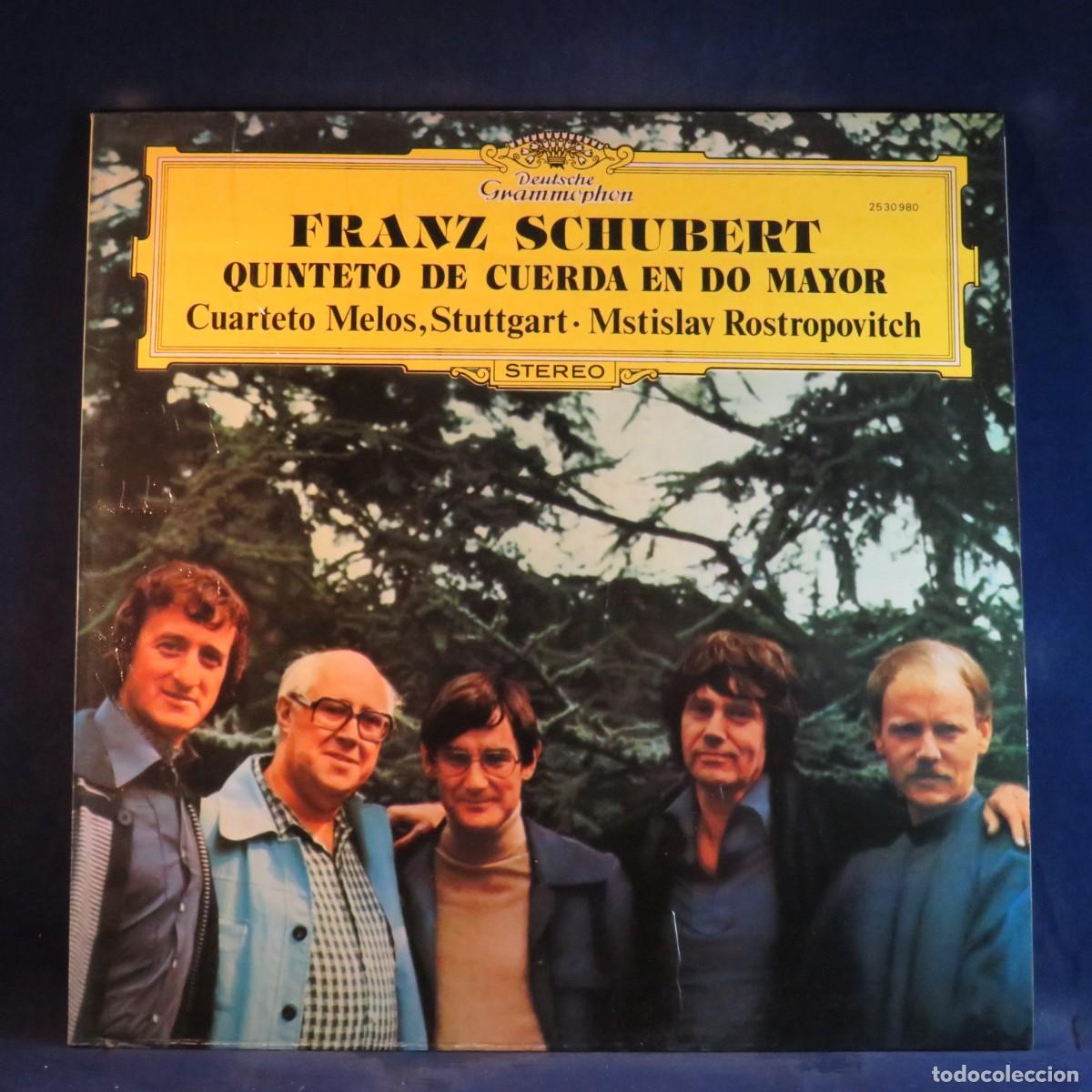 Discos de vinilo: FRANZ SCHUBERT &ndash; MELOS QUARTETT STUTTGART & ROSTROPOVICH &middot; STRING QUINTET - LP