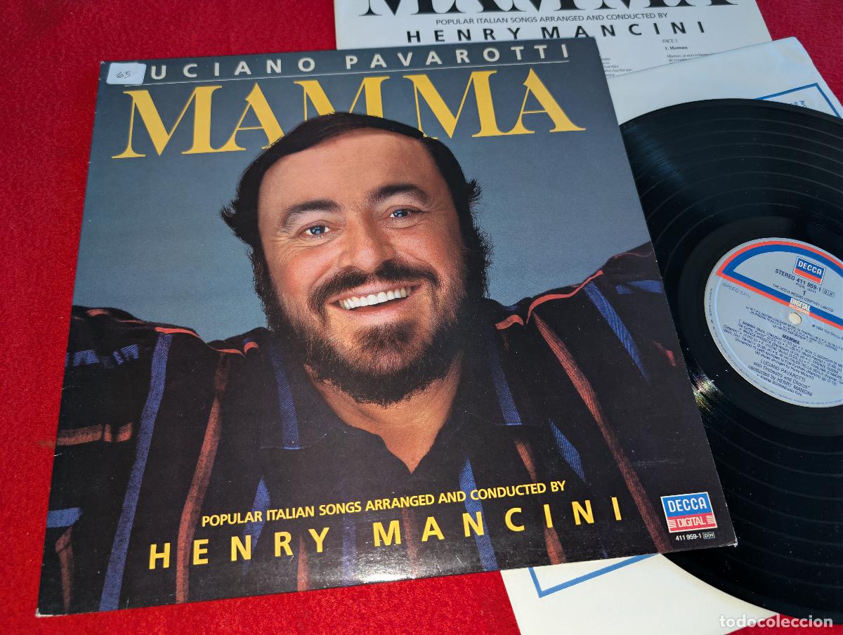 Discos de vinilo: HENRY MANCINI & LUCIANO PAVAROTTI Mamma Popular italian songs LP 1984 Decca HOLLAND