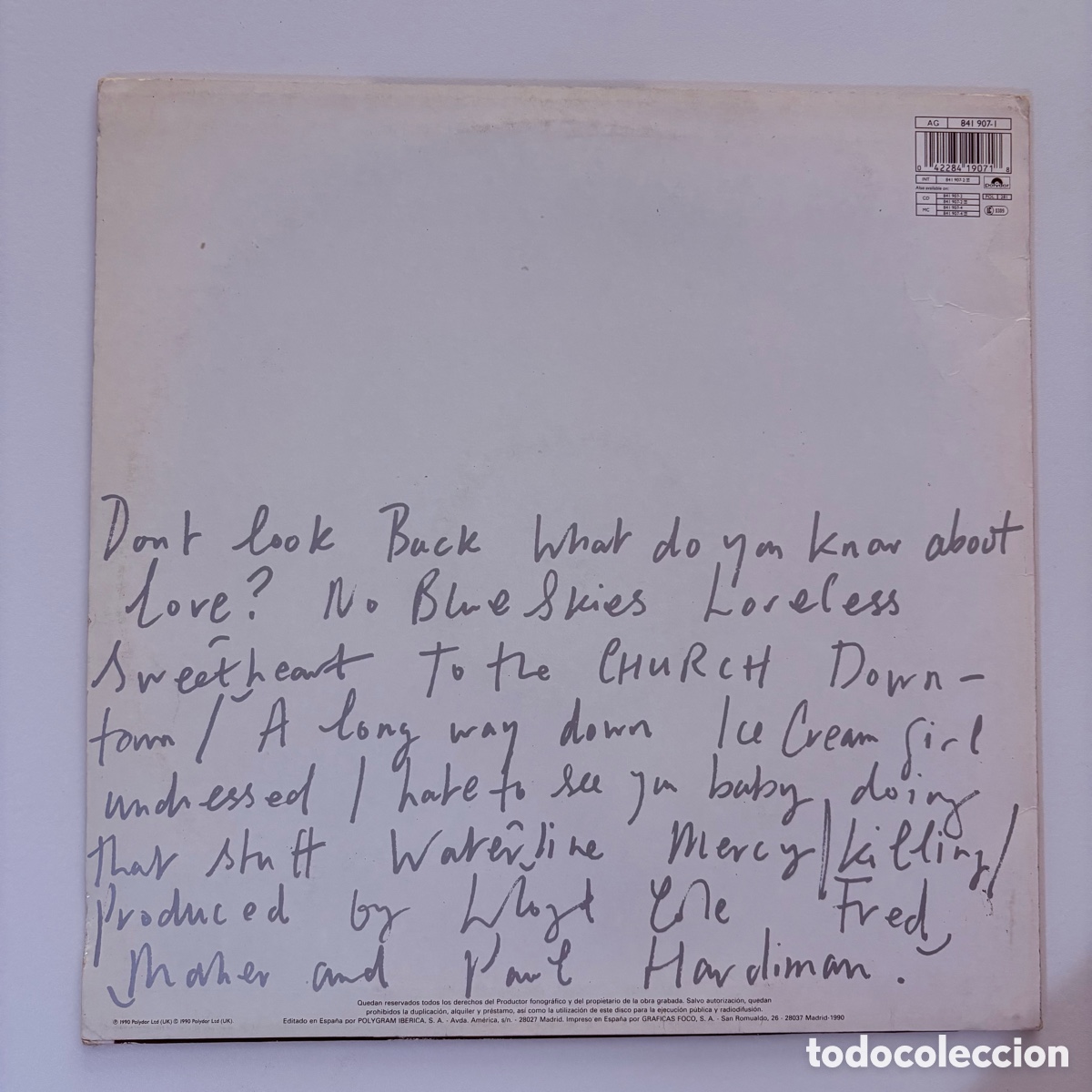 Discos de vinilo: lp Lloyd Cole edicion espa&ntilde;ola de 1990 - Foto 2
