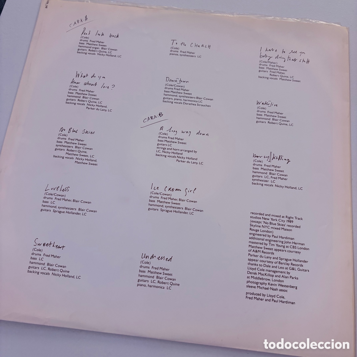 Discos de vinilo: lp Lloyd Cole edicion espa&ntilde;ola de 1990 - Foto 4