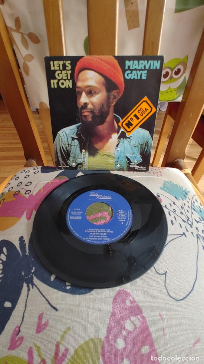 Discos de vinilo: MARVIN GAYE-SINGLE LET`S GET IT ON - Foto 1