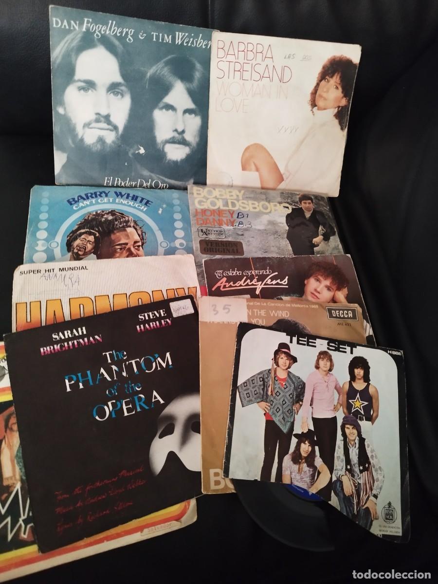 Discos de vinilo: Lote de 10 discos de vinilo singles &ndash; Pop, Rock y Cl&aacute;sicos a&ntilde;os 70 y 80.