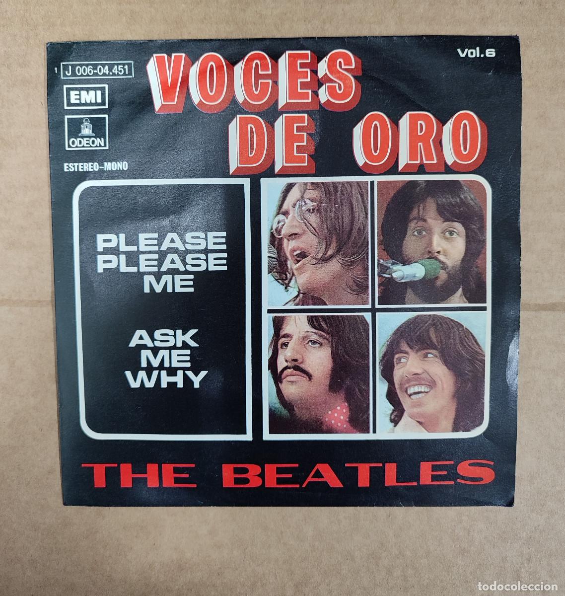 Discos de vinilo: The Beatles &ndash; Please Please Me - Single-Light blue labels- Diferente dise&ntilde;o de torre Odeon