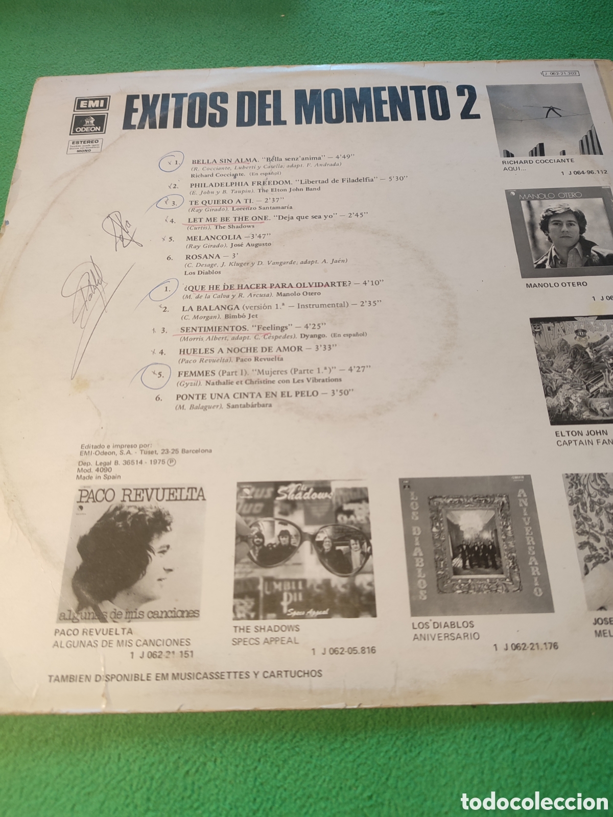 Discos de vinilo: &Eacute;xitos del momento Vol 2 - Varios EMI records - Foto 2