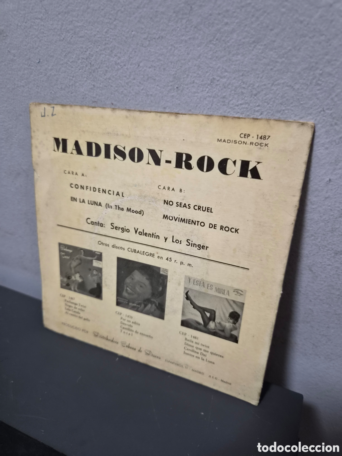 Discos de vinilo: ANTIGUO EP SERGIO VALENTIN MADISON ROCK ORIGINAL - Foto 2