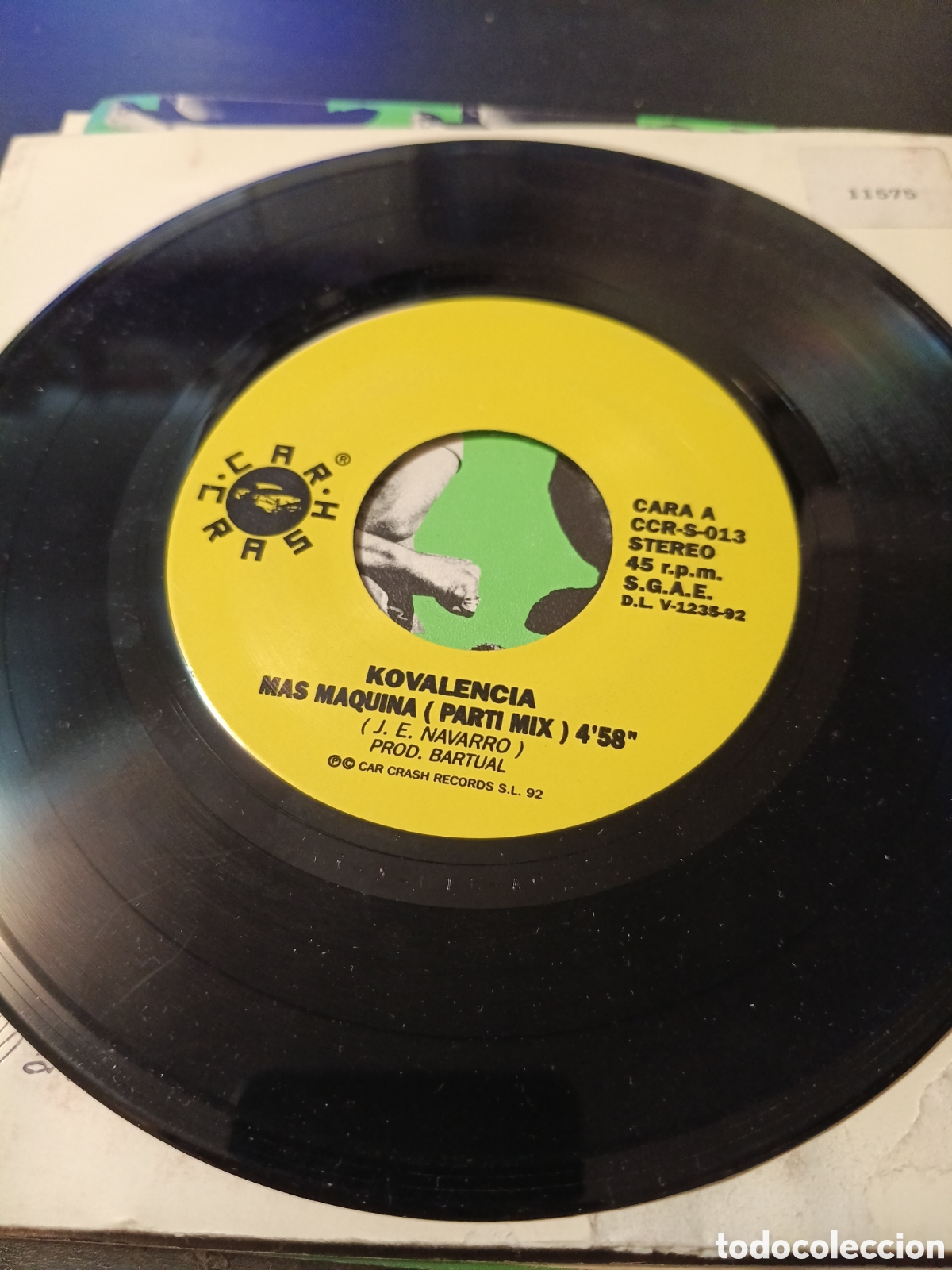 Discos de vinilo: Kovalencia &ndash; Mas Maquina. Vinilo 7&rdquo; single promo 1992 Espa&ntilde;a