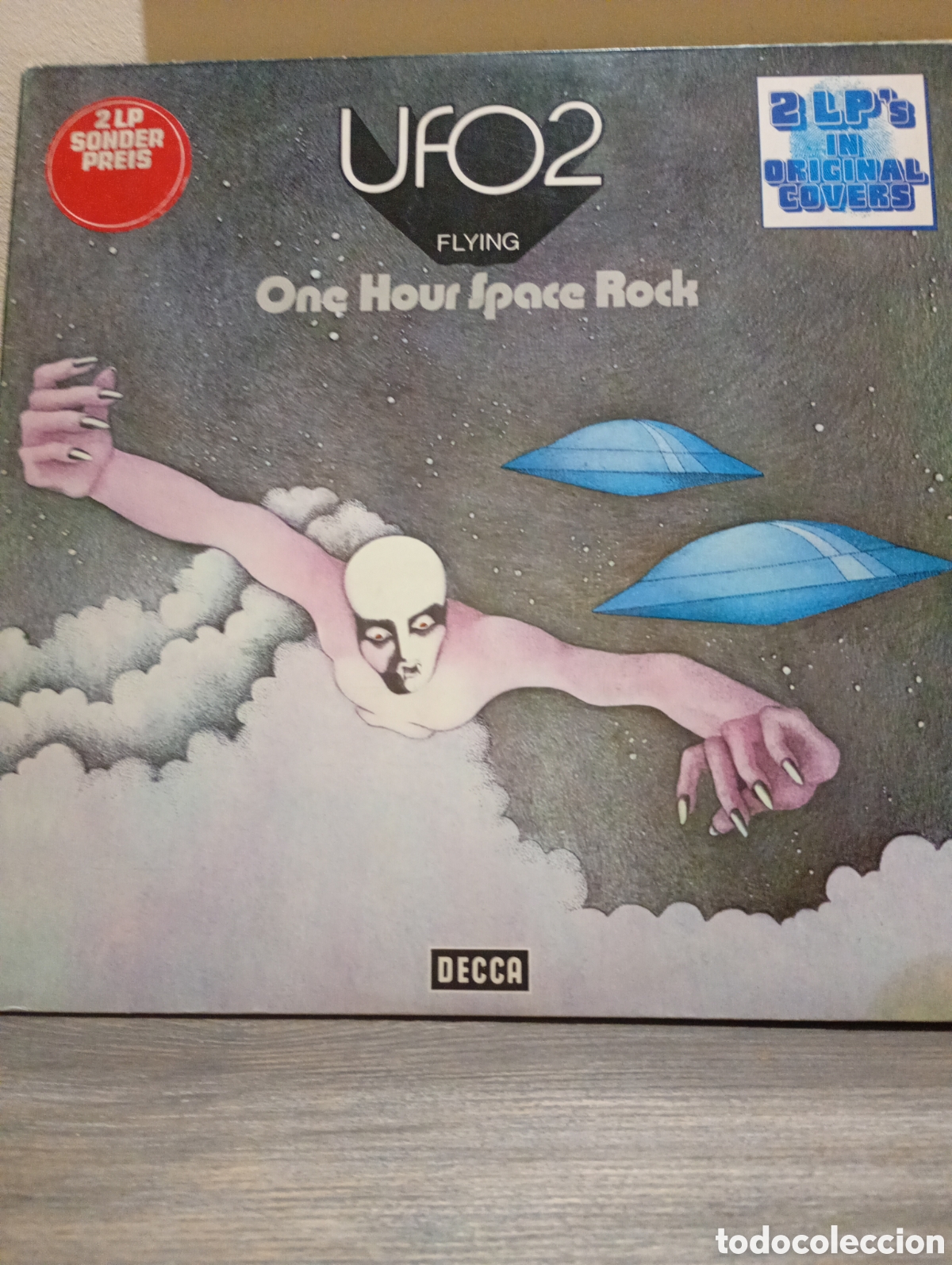 Discos de vinilo: U.F.O., 2 Fliying, One hour space rock. Doble vinilo con los 2 primeros trabajos de U.F.O.