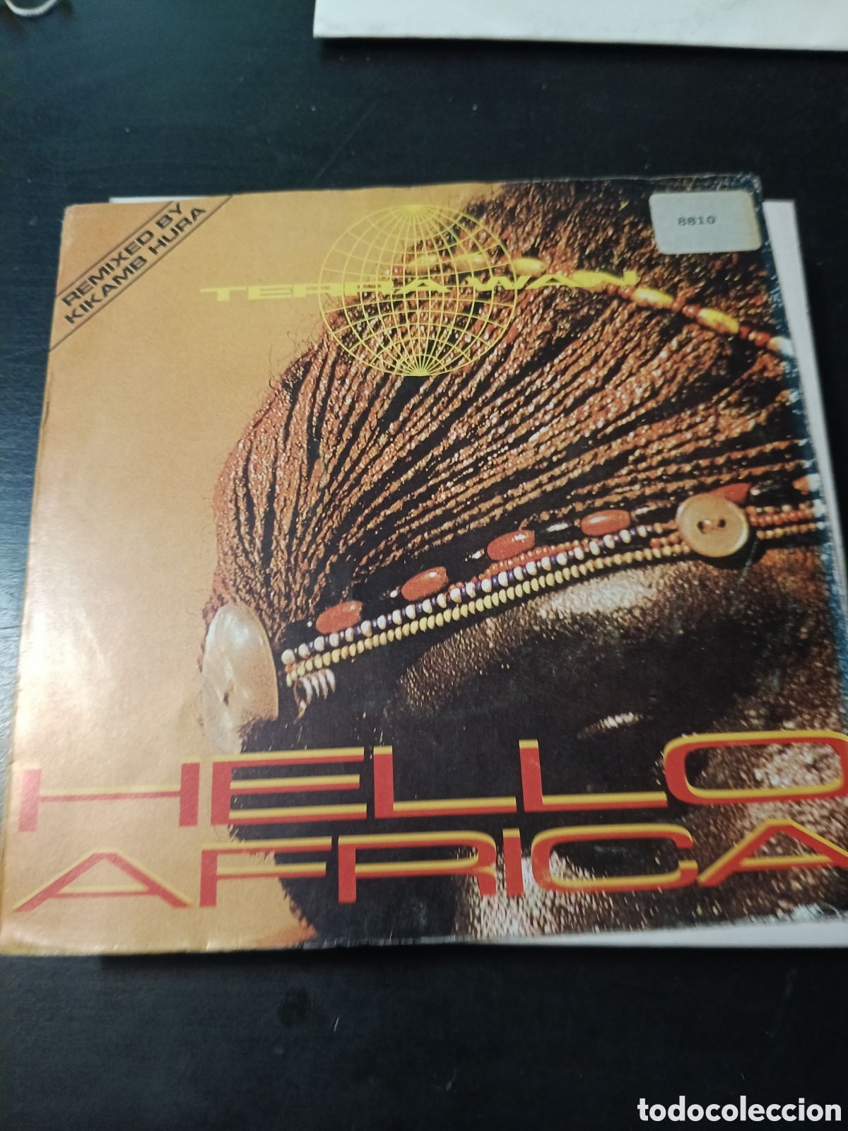 Discos de vinilo: Terra W.A.N. &ndash; Hello Africa. Vinilo 7&rdquo; single promo 1990 Espa&ntilde;a