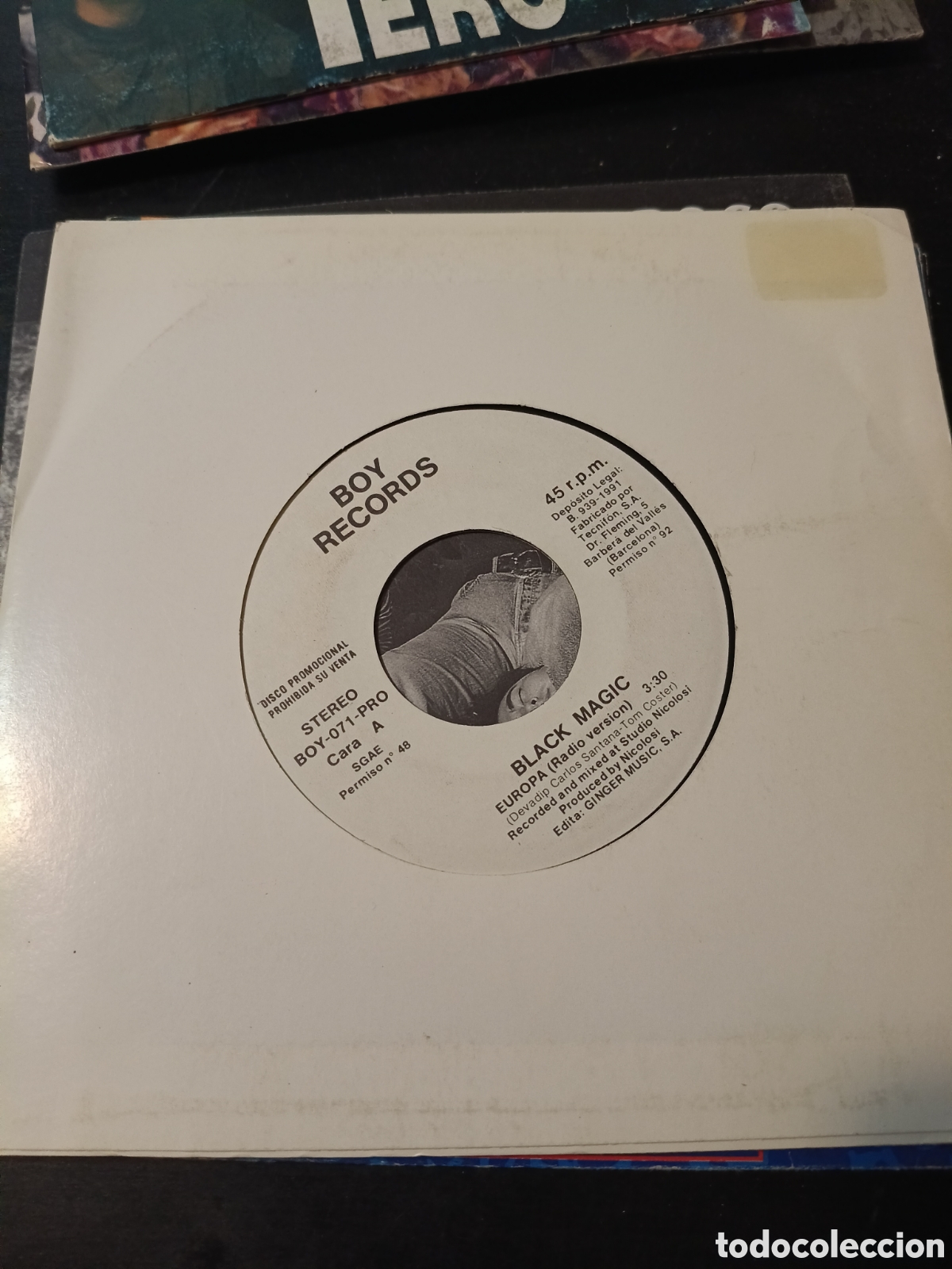 Discos de vinilo: Black Magic &ndash; Europa. Vinilo 7&rdquo; single promo 1991 Espa&ntilde;a