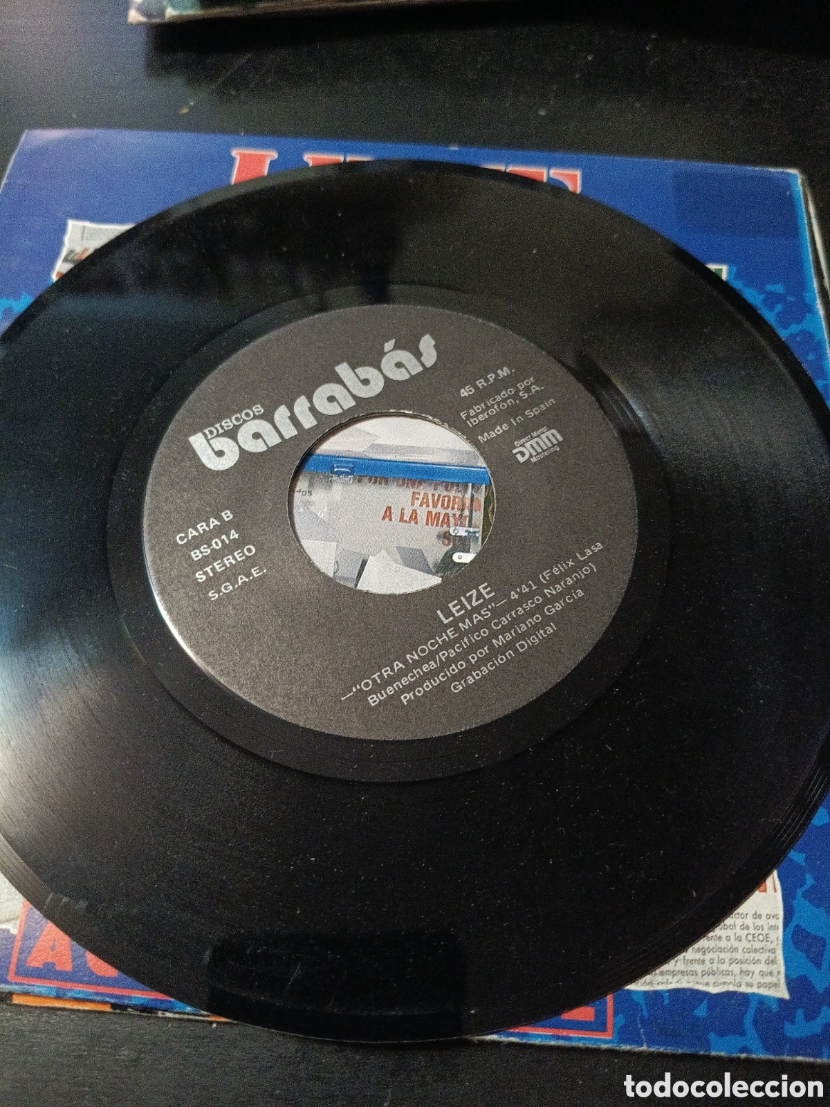 Discos de vinilo: Leize &ndash; Acosandome. Vinilo 7&rdquo; single 1991 Espa&ntilde;a - Foto 4