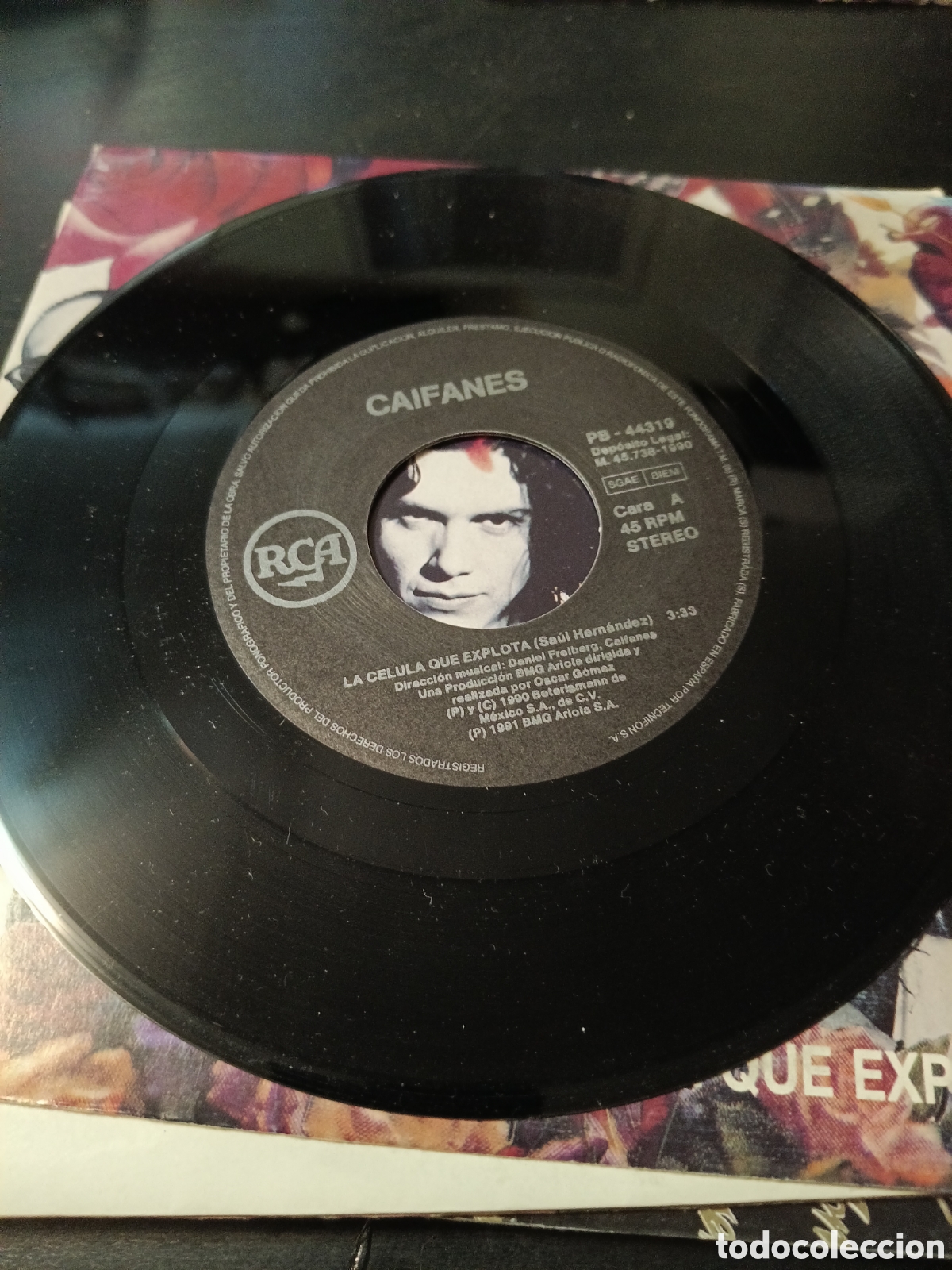 Discos de vinilo: Caifanes &ndash; La C&eacute;lula Que Explota. Vinilo 7&rdquo; single 1990 Espa&ntilde;a - Foto 3