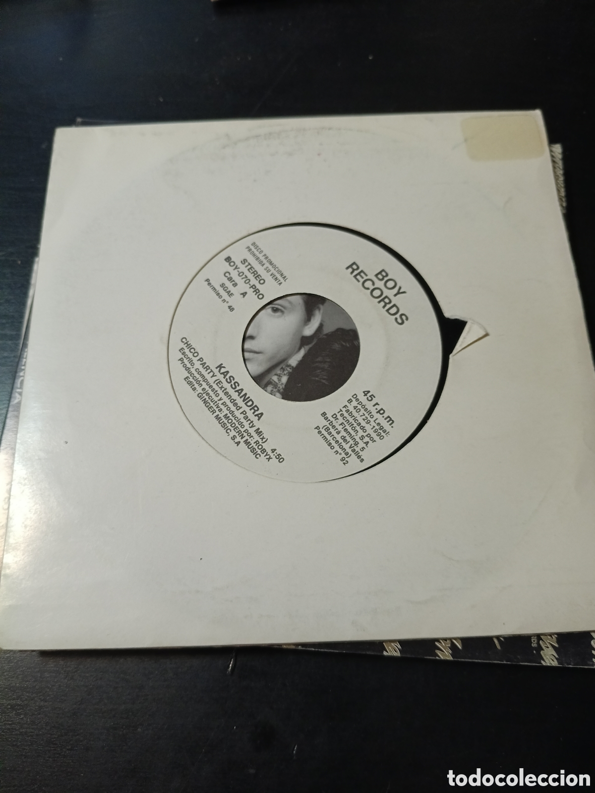 Discos de vinilo: Kassandra &ndash; Chico Party. Vinilo 7&rdquo; single 1990 Espa&ntilde;a
