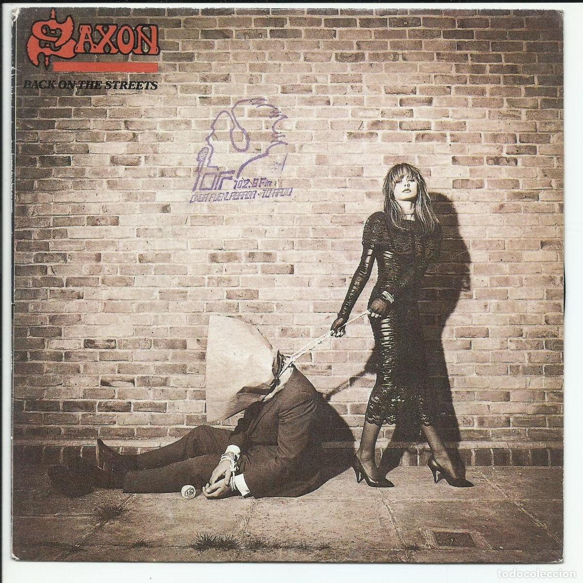 Discos de vinilo: Saxon .- Back On The Streets SINGLE PROMO EMI &lrm; 006 20 0766 7 ESPA&Ntilde;A 1985 HEAVY