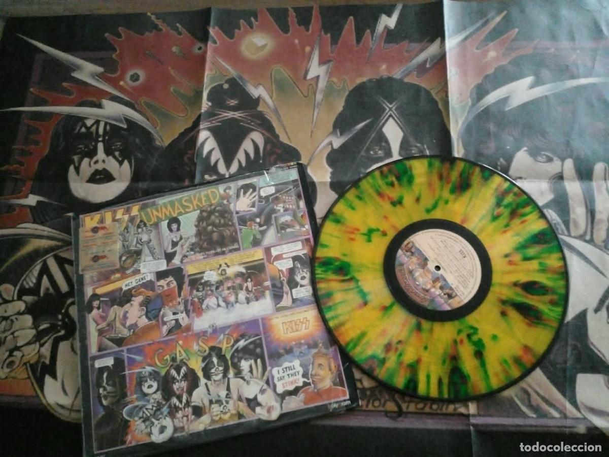 Discos de vinilo: Kiss-Unmasked+Giant Poster- LP COLORED Multicolored Vinyl-MEXICO 1980 Polygram