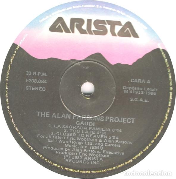 Discos de vinilo: The Alan Parsons Project, Gaudi - LP - Foto 4