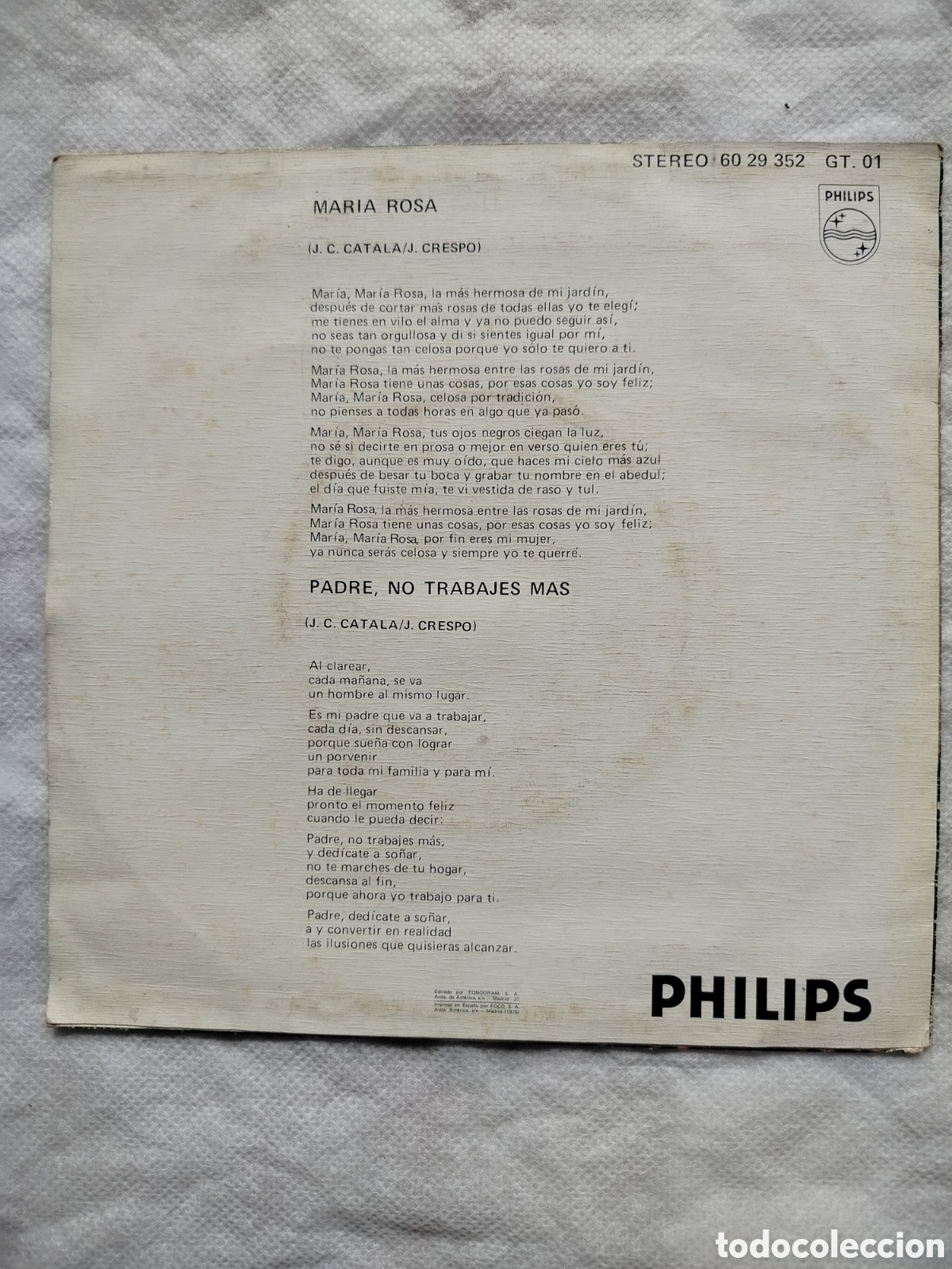 Discos de vinilo: Tr&eacute;bol Single 1976 Philips - Foto 2