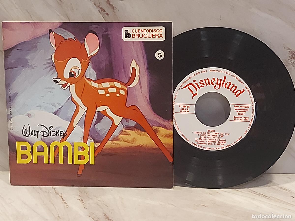 Dischi in vinile: BAMBI | WALT DISNEY | CUENTODISCO BRUGUERA N.&ordm; 5 | HISPAVOX 1967 | LUJO****