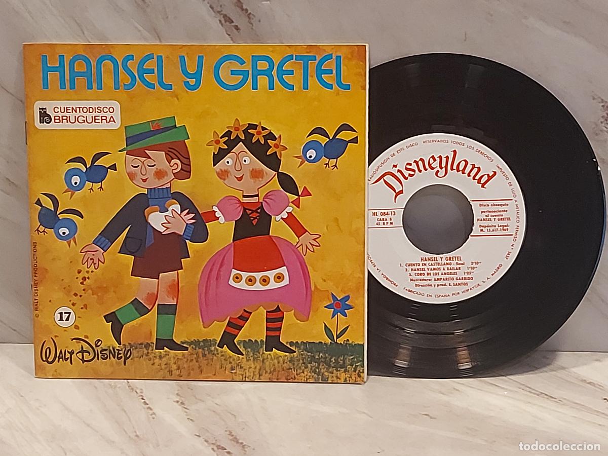 Dischi in vinile: HANSEL Y GRETEL | WALT DISNEY | CUENTODISCO BRUGUERA N.&ordm; 17 | HISPAVOX 1969 | LUJO****