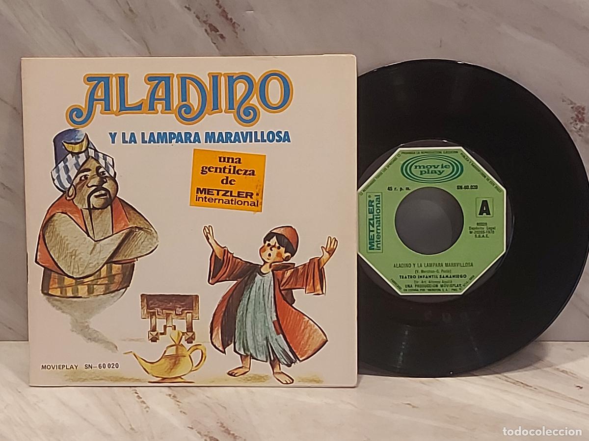 Dischi in vinile: ALADINO Y LA L&Aacute;MPARA MARAVILLOSA | CUENTODISCO MOVIEPLAY 1970 | METZLER | LUJO****