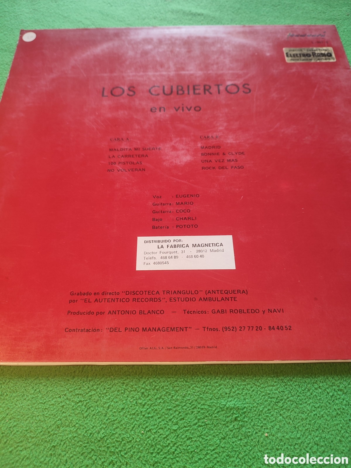 Discos de vinilo: Los Cubiertos - Vivos Edicion 1988 - Foto 2