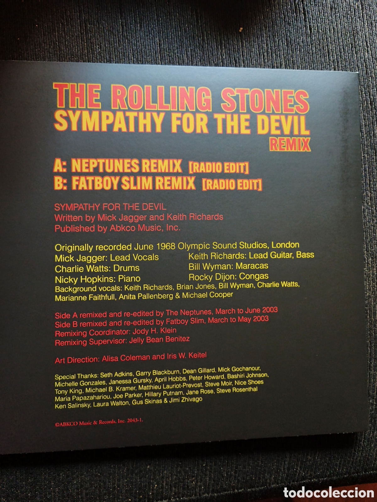 Discos de vinilo: Sympathy For The Devil Remix 7&rdquo; 2024 - Foto 2