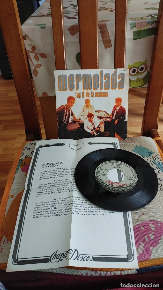 Discos de vinilo: MERMELADA-SINGLE LAS 6 DE LA MA&Ntilde;ANA-CON HOJA DE PRENSA