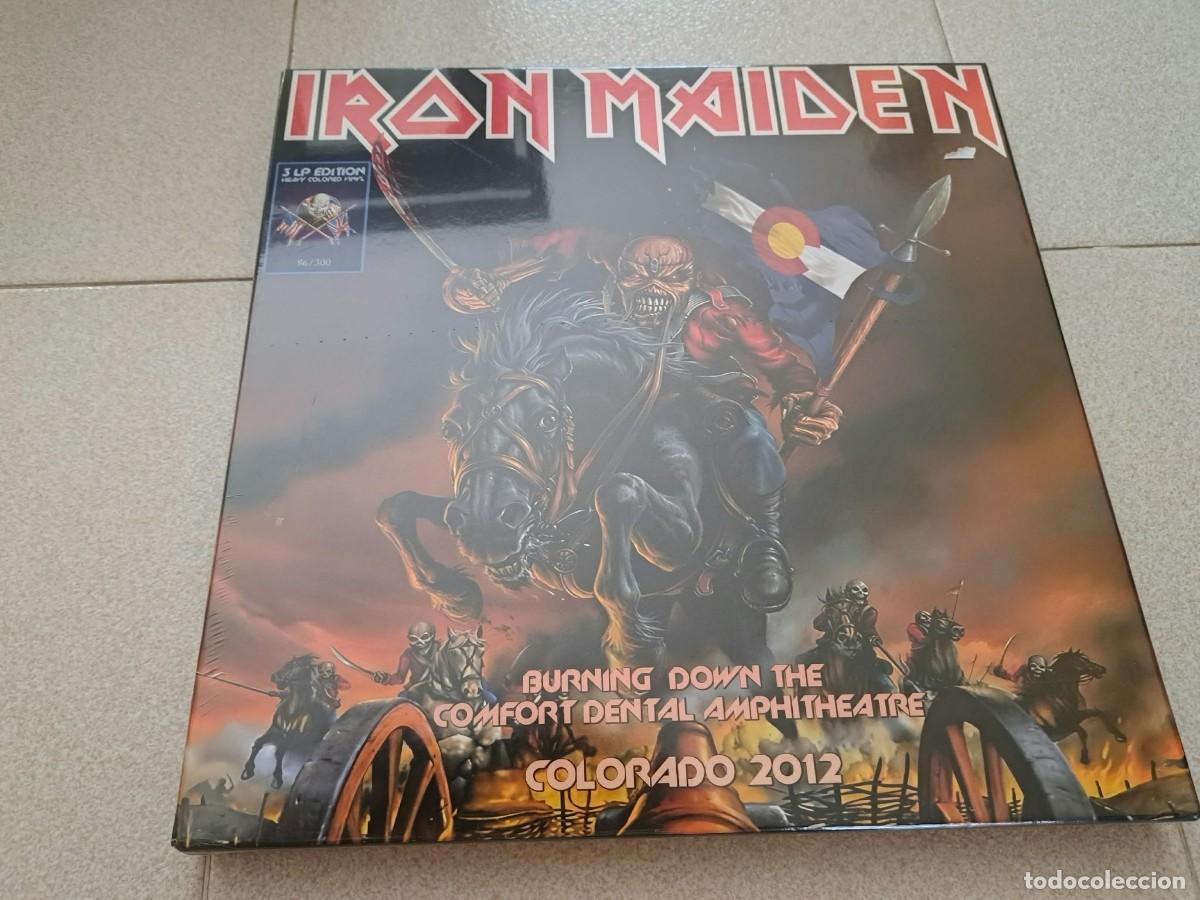 Discos de vinilo: IRON MAIDEN - 3 LP - VINILO A COLOR - DIRECTO 2012 - COLORADO - USA - PRECINTADO