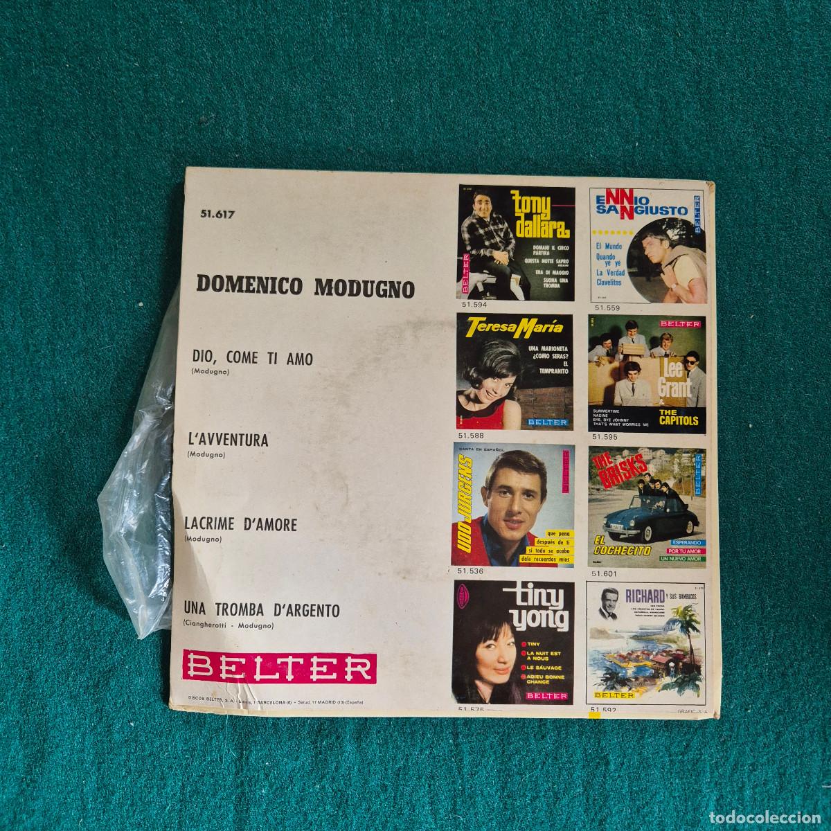 Discos de vinilo: Domenico Modugno &ndash; Dio, Come Ti Amo - Foto 2