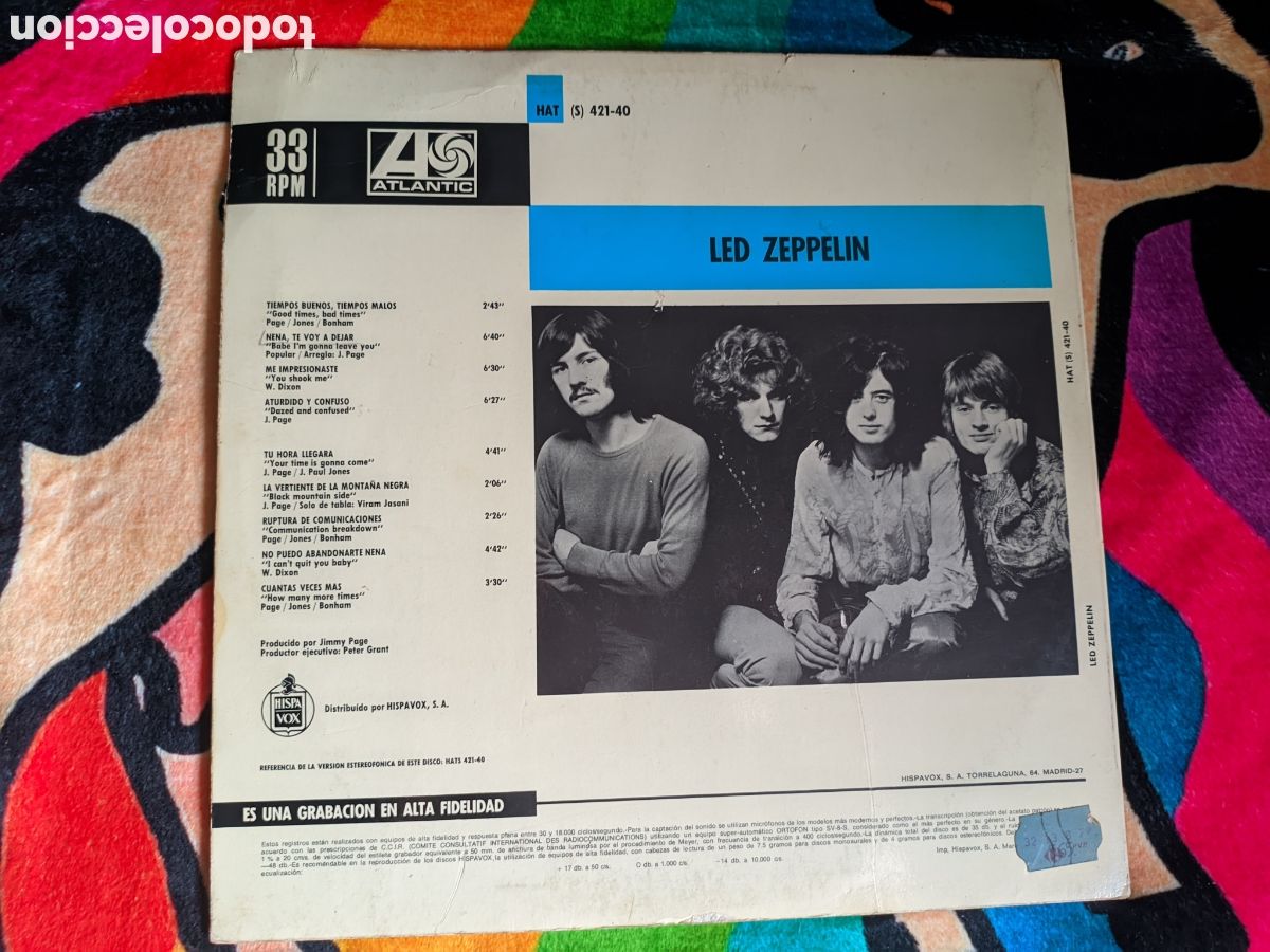 Discos de vinilo: // Led Zeppelin - Led Zeppelin - Atlantic Espa&ntilde;a 1969 - Foto 2