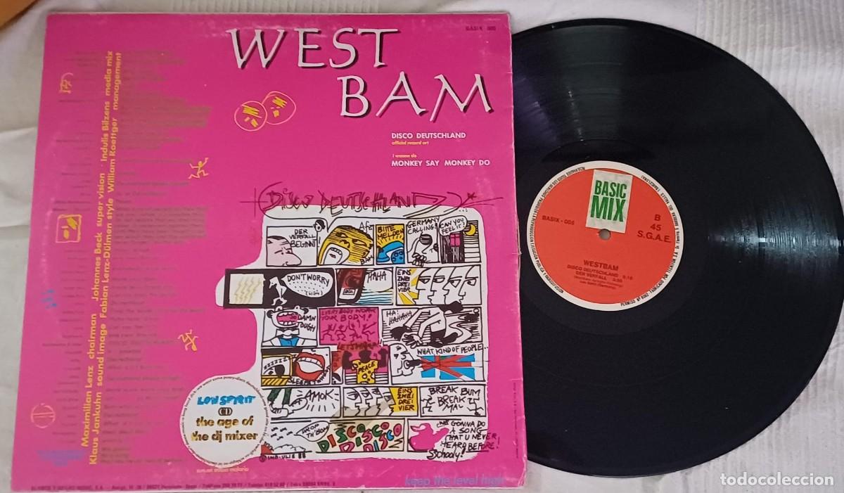 Discos de vinilo: WestBam &ndash; Disco Deutschland / Monkey Say Monkey Do - NEW BEAT - Basic Mix - Foto 2