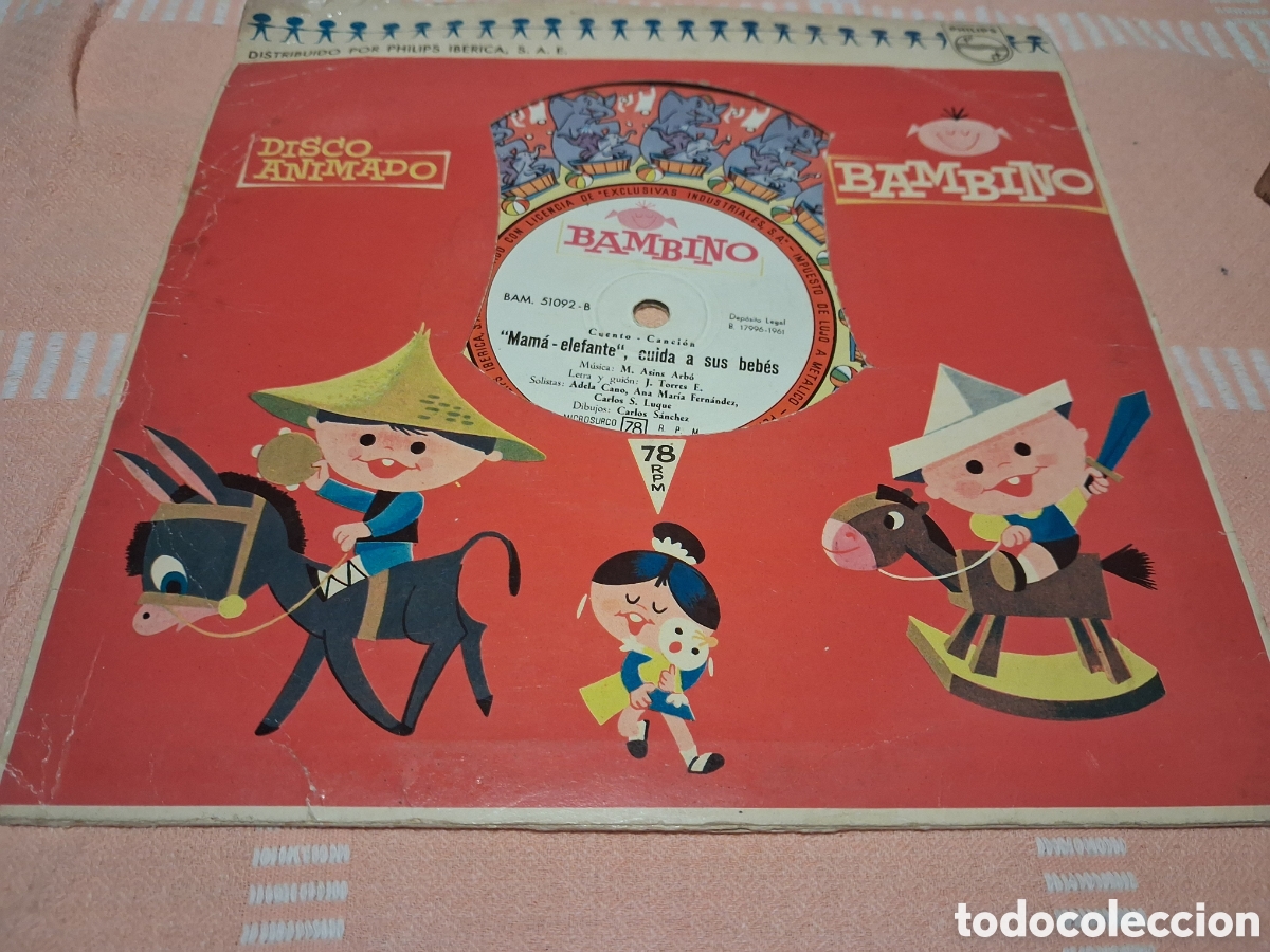 Discos de vinilo: Disco Animado Bambino 78RPM - Foto 2