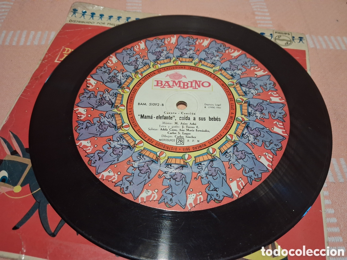 Discos de vinilo: Disco Animado Bambino 78RPM - Foto 3