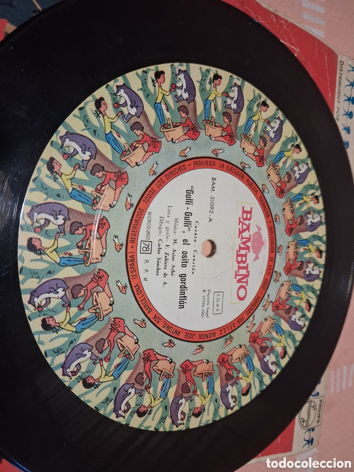Discos de vinilo: Disco Animado Bambino 78RPM - Foto 4