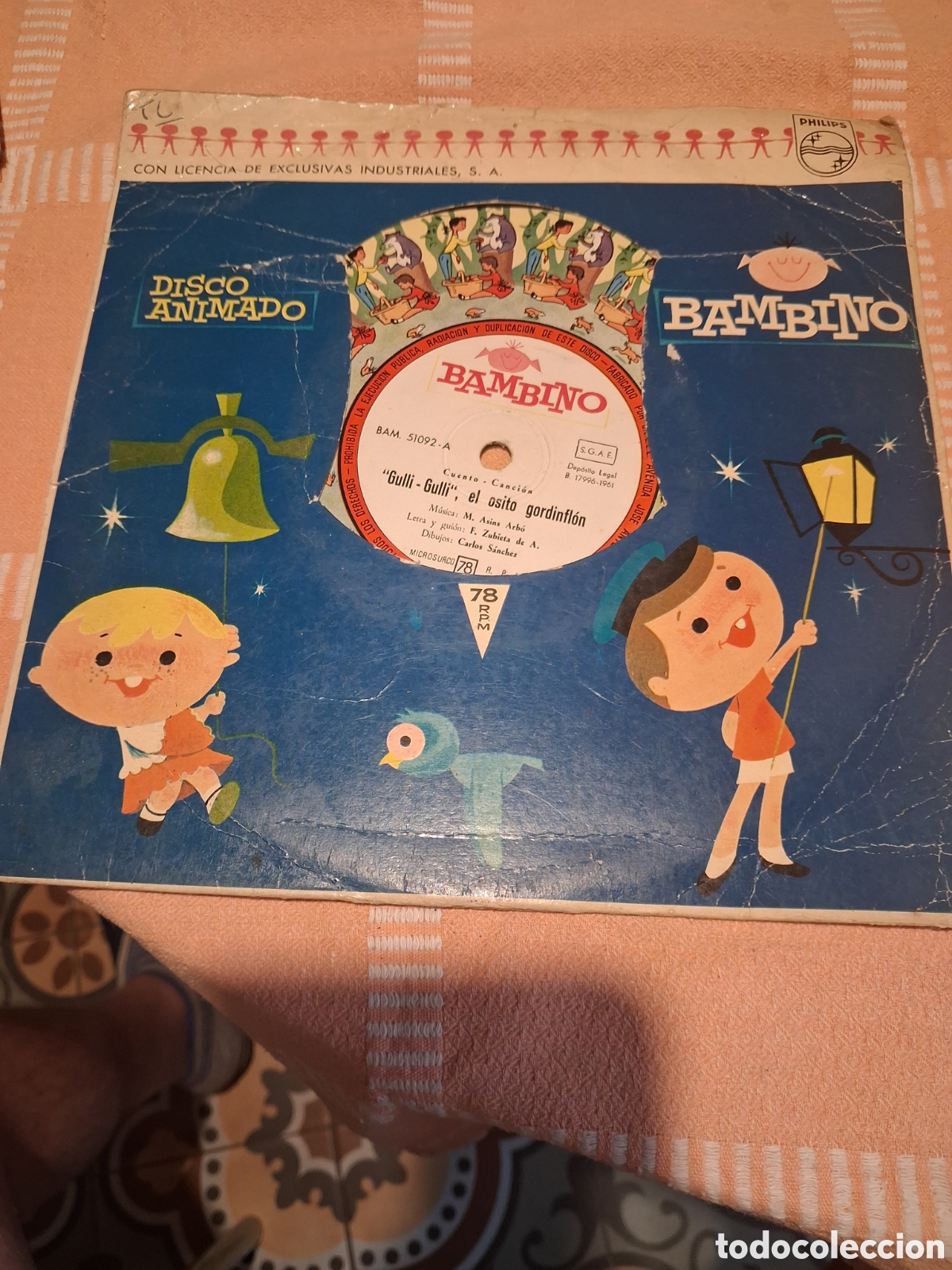 Discos de vinilo: Disco Animado Bambino 78RPM